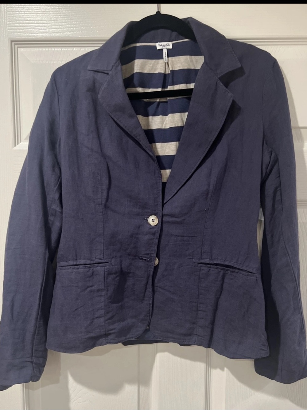 Splendid Navy Cotton-Blend Blazer